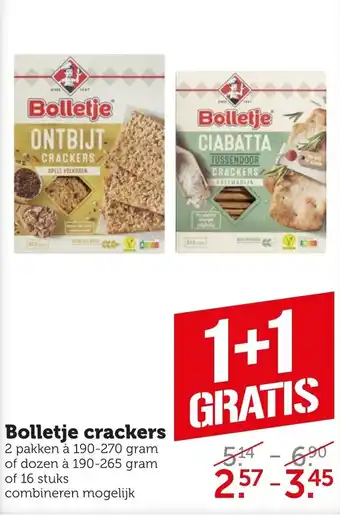 Coop Bolletje crackers 190+270g aanbieding