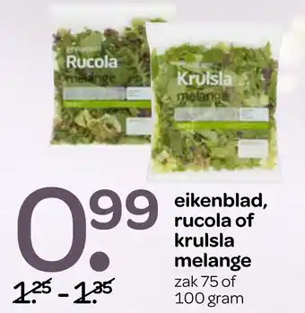 Spar Eikenblad, rucola of krulsla melange 100 gram aanbieding