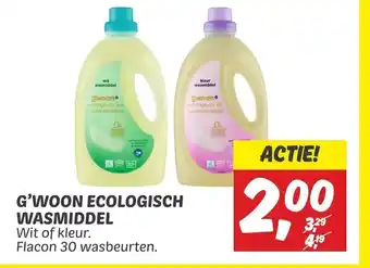 Dekamarkt G'woon ecologisch wasmiddel aanbieding