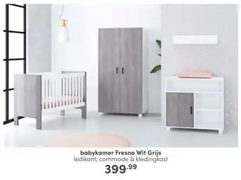 Baby & Tiener Babykamer fresno wit grijs aanbieding