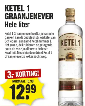 Dirck 3 Ketel 1 Graanjenever Hele liter aanbieding