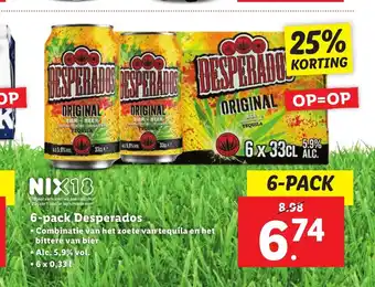 Lidl Desperados 6 x 0,33 l aanbieding