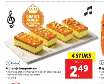 Lidl Oranjetompoucen 4 x 90 g aanbieding