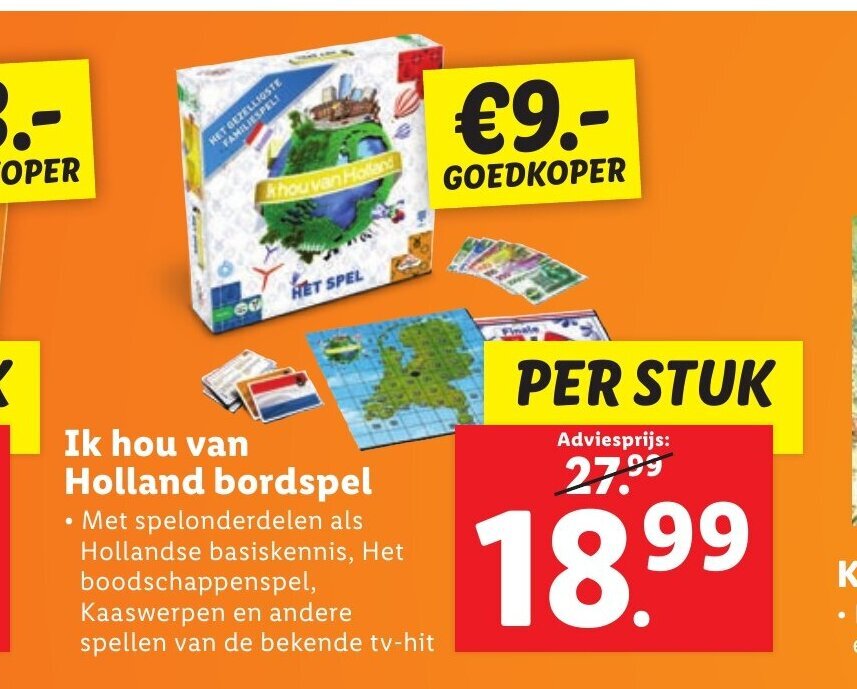 Ik hou van Holland bordspel aanbieding bij Lidl