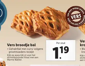 Lidl Vers broodje bal aanbieding