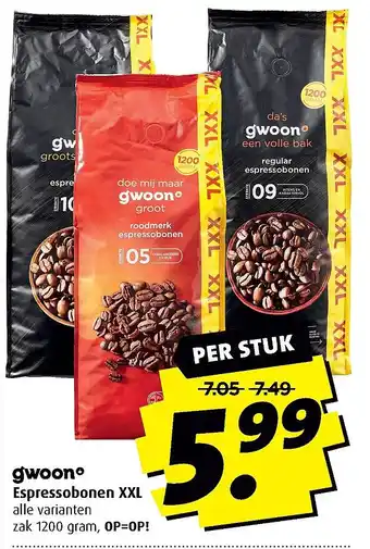 Boni gwoon Espressobonen XXL aanbieding