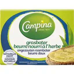 Albert Heijn Campina botergoud ongezouten grasboter aanbieding