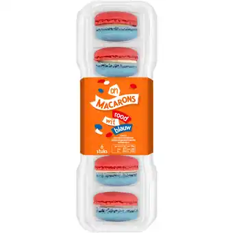 Albert Heijn Ah rood wit blauw macarons aanbieding