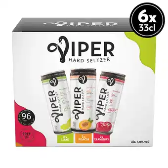 Albert Heijn Viper hard seltzer variety 6-pack aanbieding