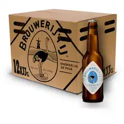 Albert Heijn Brouwerij 't ij vrijwit 0,5% doos aanbieding