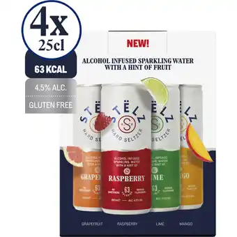 Albert Heijn Stelz hard seltzer mix 4-pack aanbieding