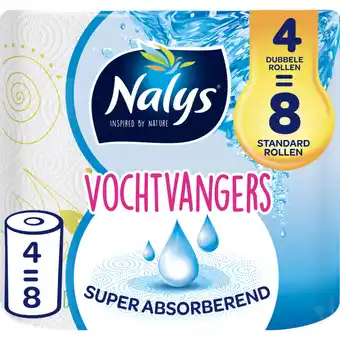 Albert Heijn Nalys vochtvangers keukenpapier 4=8 rol aanbieding