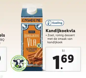 Lidl Koeling Kandijkoekvla 1 l aanbieding