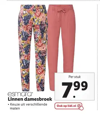 Lidl Esmara Linnen damesbroek aanbieding