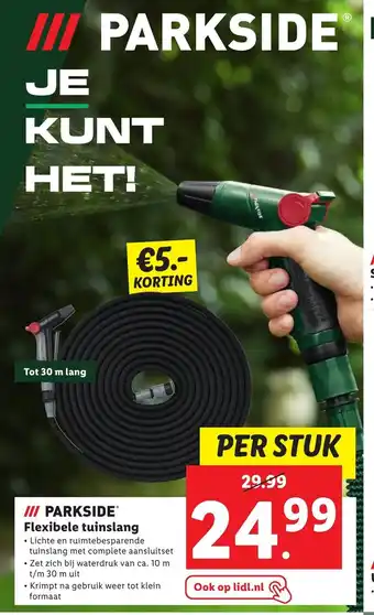 Lidl Parkside Flexibele tuinslang aanbieding