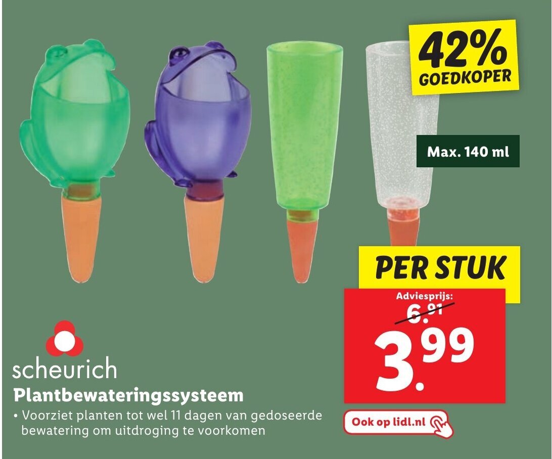 Scheurich Plantbewateringssysteem aanbieding bij Lidl