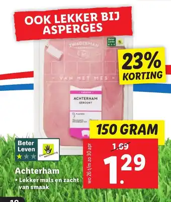 Lidl Achterham 150 gram aanbieding