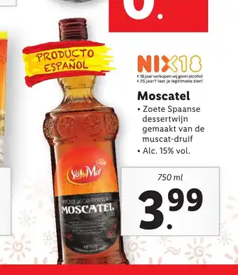 Lidl Moscatel 750 ml aanbieding