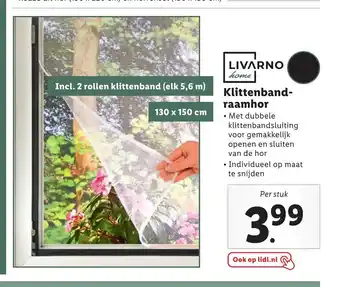 Lidl Livarno home Klittenband-raamhoor aanbieding