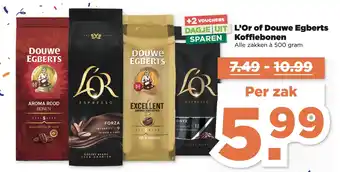 PLUS L'or of douwe egberts koffiebonen aanbieding