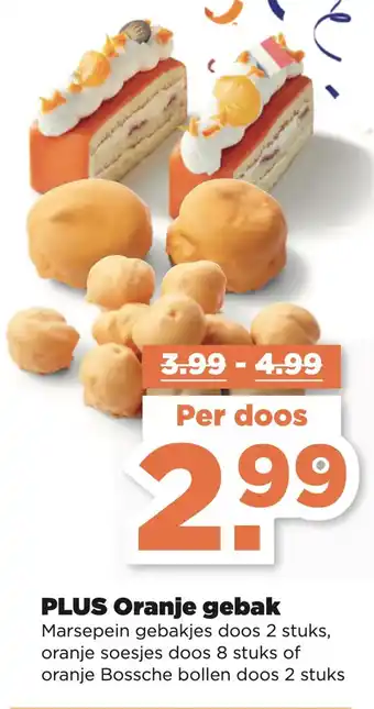 PLUS Plus oranje gebak aanbieding