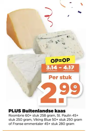 PLUS Plus buitenlandse kaas aanbieding