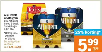 Albert Heijn Affligem blond 6-pack set 6 flesjes a 0,3 liter aanbieding