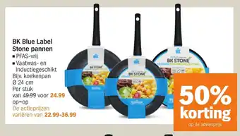 Albert Heijn BK blue label stone pannen koekenpan 24cm aanbieding