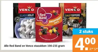 Albert Heijn Alle red band en venco stazakken aanbieding