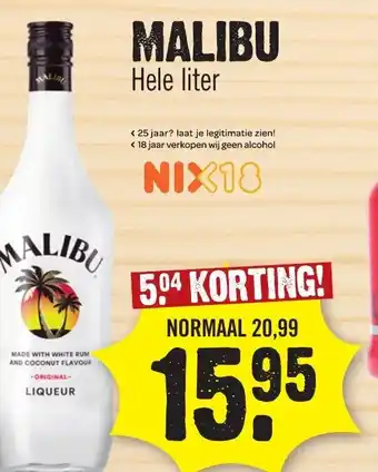 Super Dirck 3 MALIBU Hele liter aanbieding