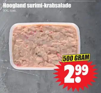 Dirk Hoogland surimi-krabsalade 500 GRAM aanbieding