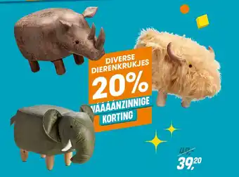 Kwantum Diverse dierenkrukjes aanbieding