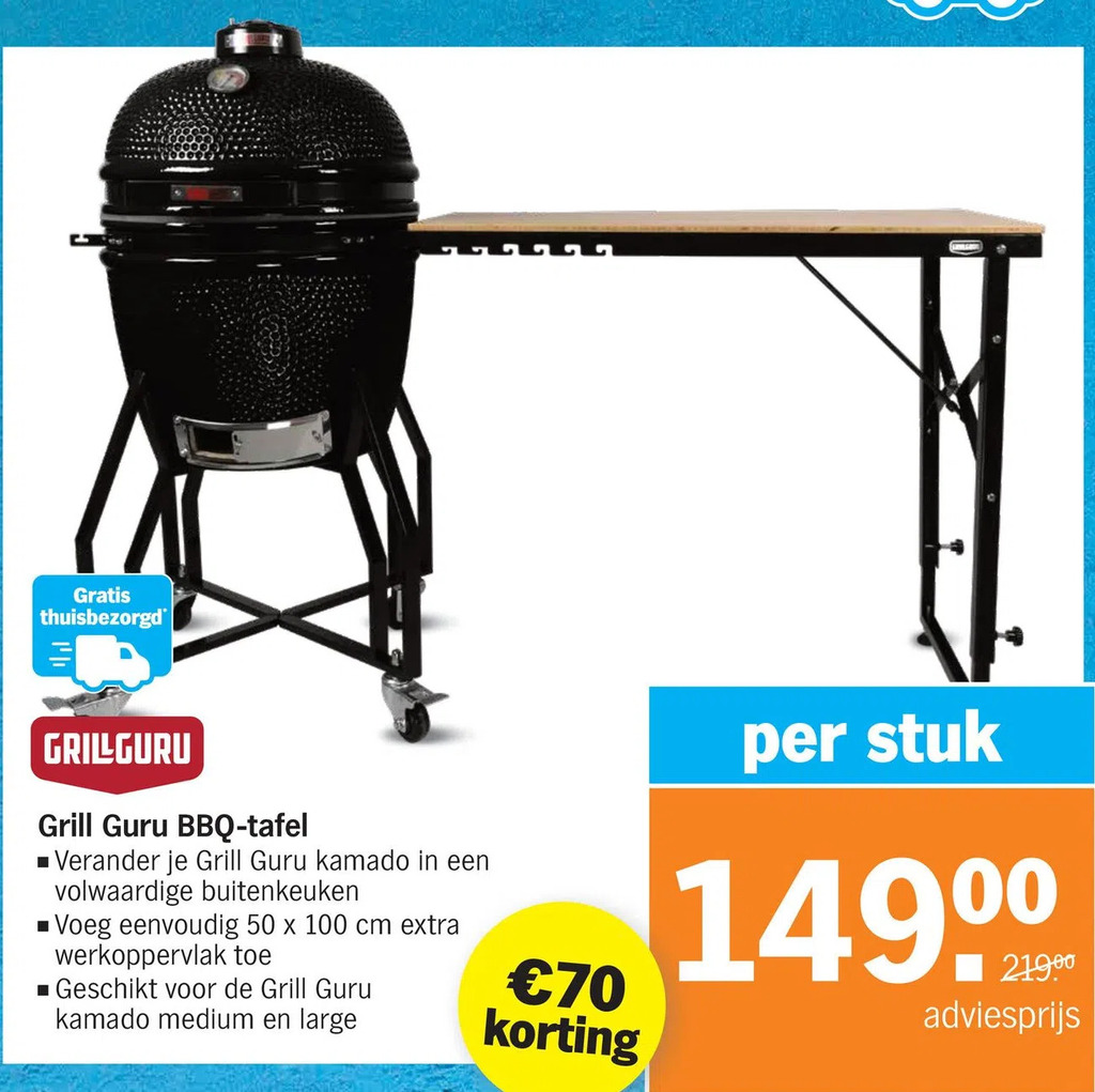 Grill guru bbqtafel aanbieding bij Albert Heijn