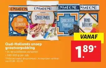 Lidl Oud-hollands snoep grootverpakking aanbieding