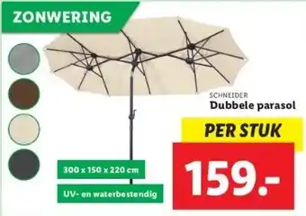 Lidl Dubbele parasol aanbieding