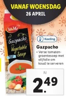 Lidl Gazpacho aanbieding
