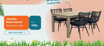 Van der Garde tuinmeubelen Jasmine rome tuinset aanbieding