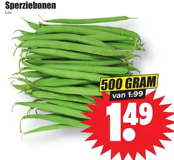 Dirk Sperziebonen 500g aanbieding