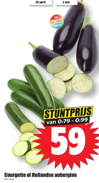 Dirk Courgette of Hollandse aubergine aanbieding