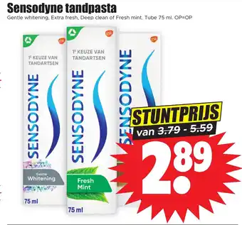 Dirk Sensodyne tandpasta 75ml aanbieding