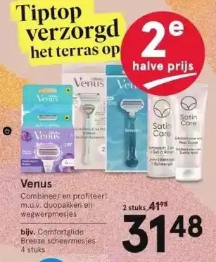 Etos Venus combineer en profiteer! m.u.v. duopakken en wegwerpmesjes aanbieding