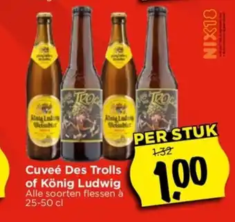 Vomar Voordeelmarkt Cuvee Des Trolls of König Ludwig Alle soorten flessen à 25-50 cl aanbieding