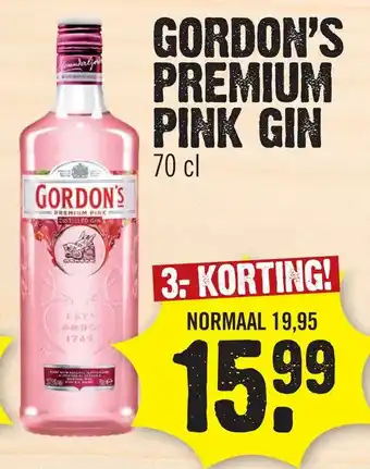 Super Dirck 3 Gordon's premium pink gin aanbieding
