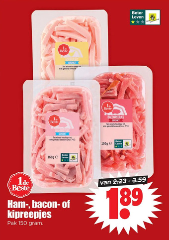 Dirk Ham-, bacon- of kipreepjes aanbieding