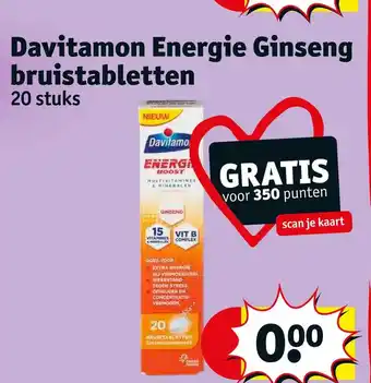 Kruidvat Davitamon energie ginseng bruistabletten aanbieding