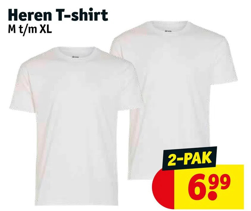 Heren t shirt aanbieding bij Kruidvat