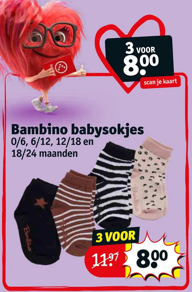 Bambino babysokjes aanbieding bij Kruidvat