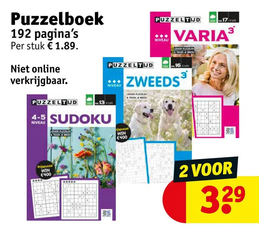 Puzzelboek aanbieding bij Kruidvat
