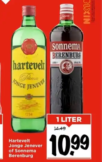 Vomar Voordeelmarkt Hartevelt Jonge Jenever of Sonnema Berenburg aanbieding