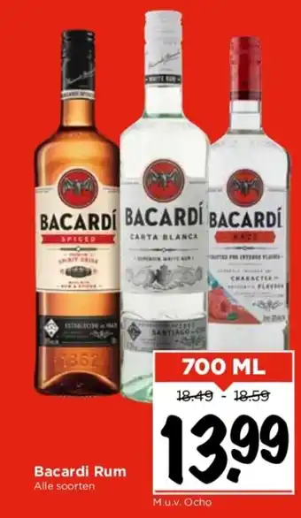 Vomar Voordeelmarkt Bacardi Rum 700ml aanbieding